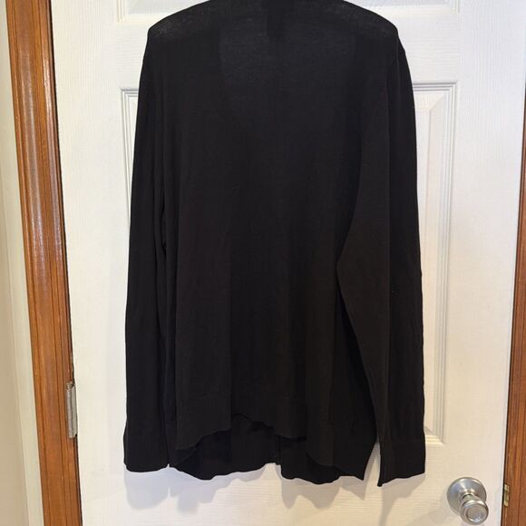 NWT Lane Bryant V Neck Button Down Women’s Black Cardigan Sweater 22/24 - Picture 2 of 10